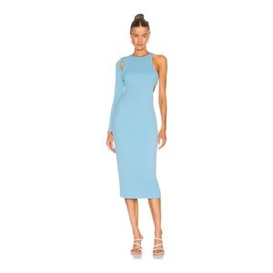 H:ours Joelle Midi Dress in Cyan Blue Size Small